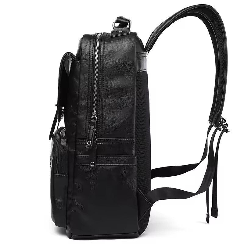 Waterproof Unisex Bag PU Leather Travel Backpack SchoolBag outdoor Men Mochila