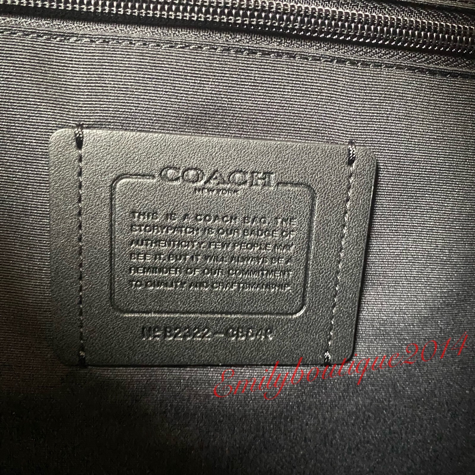 Coach CB849 Hudson Double Handle Tote Signature Canvas & Leather Charcoal Black