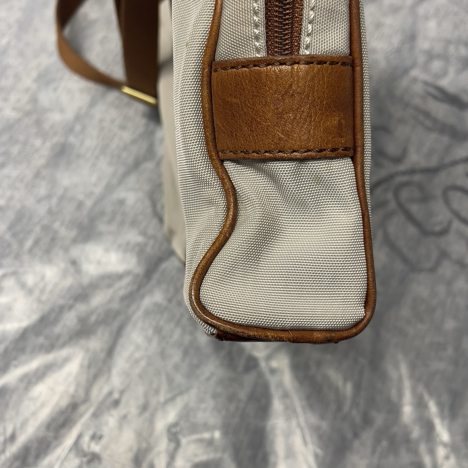 Fossil estate document Messenger Bag Shoulder Bag Leather Handles Twill Leather.