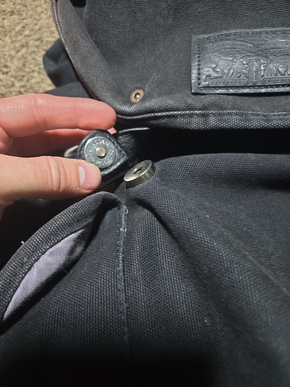 Levi’s Denim Backpack Black Rucksack Laptop Sleeve Travel Work School Bag
