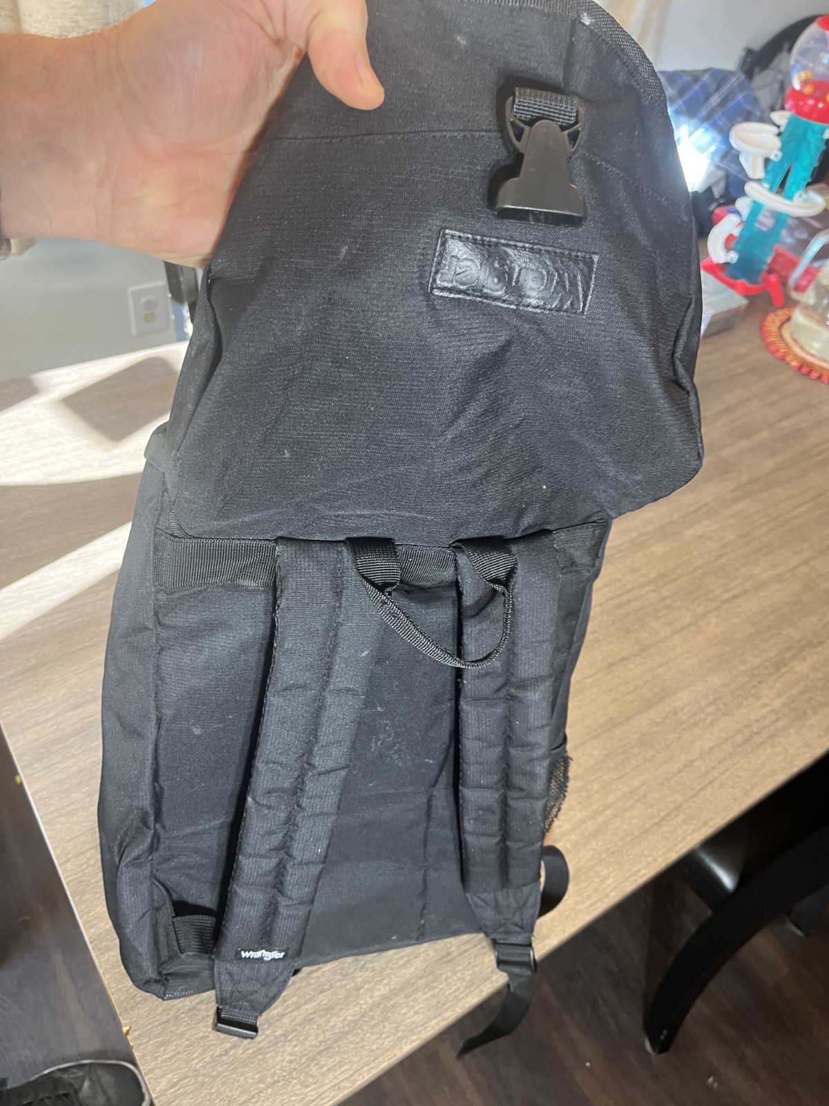 Wrangler Backpack- Black Logo, Water Resistant, Padded Laptop free shipping USA