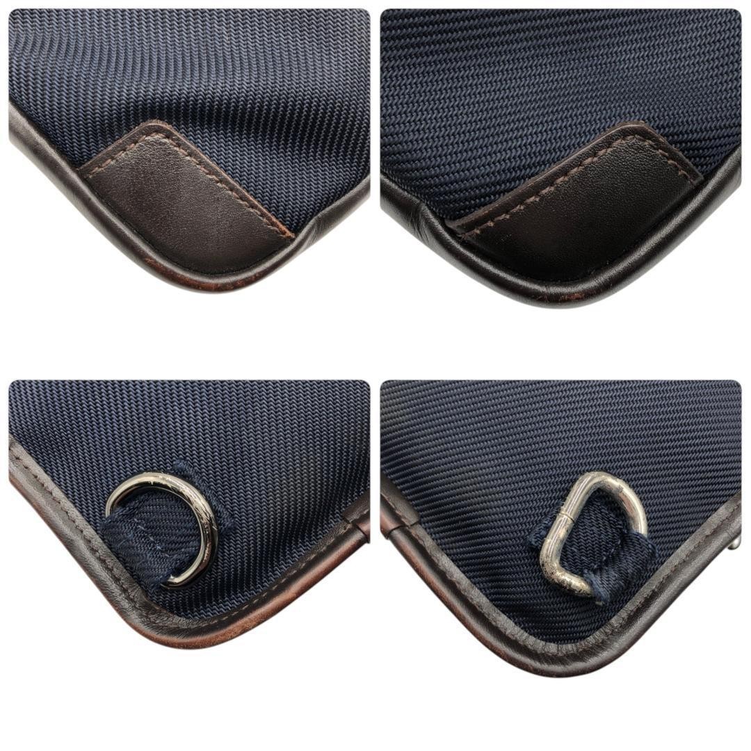 BURBERRY BLACK LABEL Men’s Sling Bag Navy x Brown From Japan