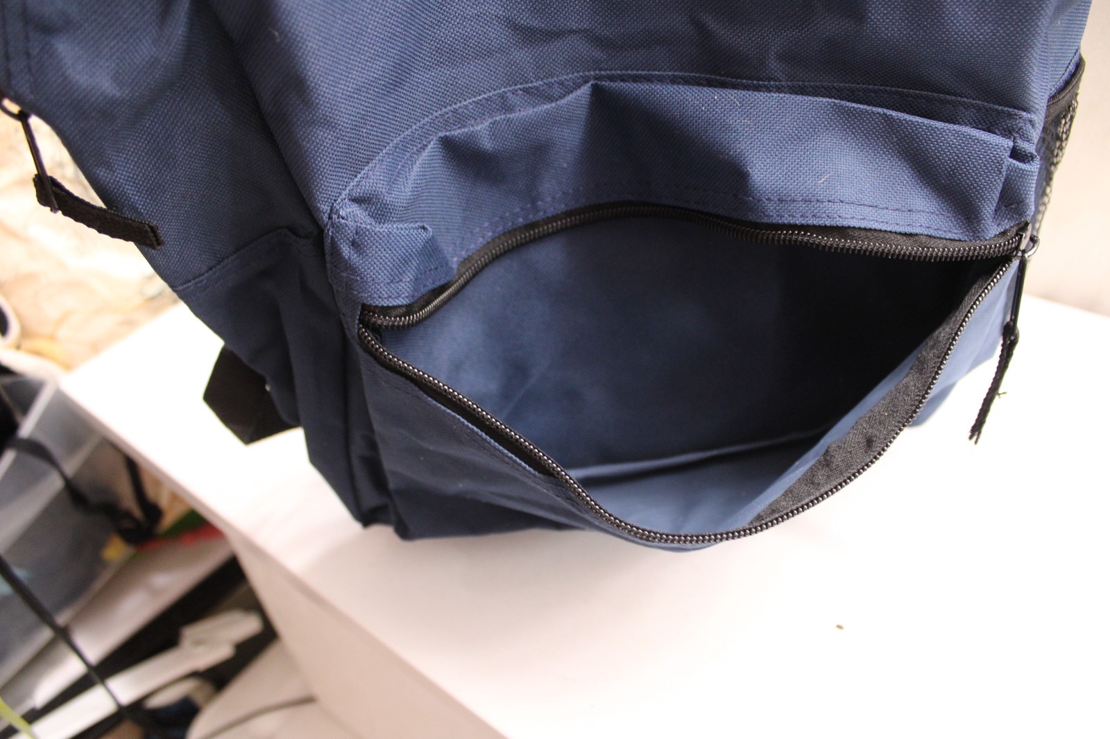 classic 17-inch navy blue backpack 13X17X6 inches