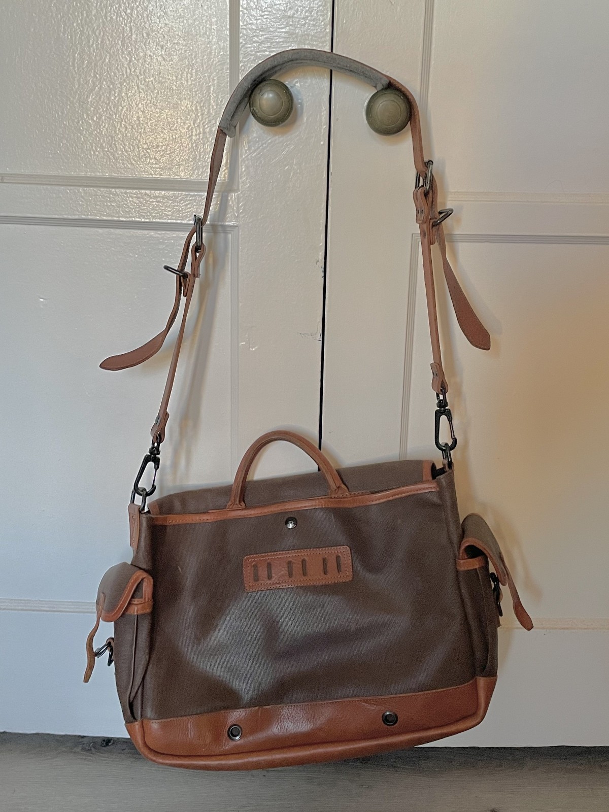Buffalo Jackson Messenger Bag – Brown Canvas and Leather