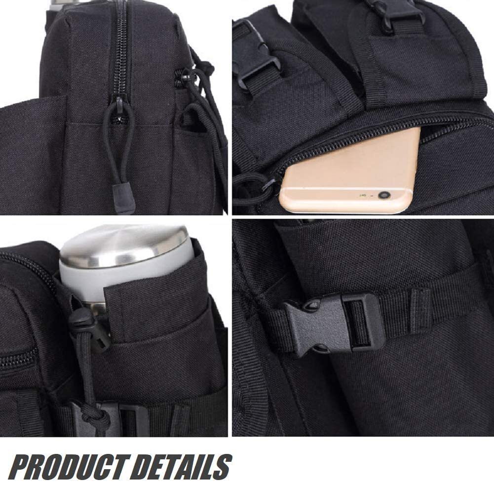 Tactical Hiking Waist Pack With Water Bottle Holder Running Waist Hip Belt Bag