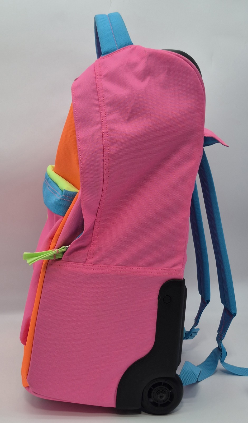 JanSport Rolling School Backpack Carry On Travel Luggage Neon Lrg THE9 Rare VHTF