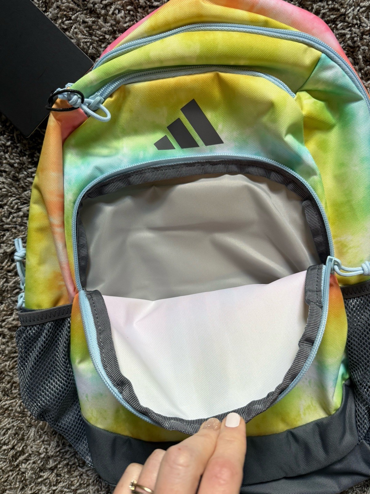 🌈 Adidas BTS Originator School/Sports/Travel Backpack Stone Wash Rainbow