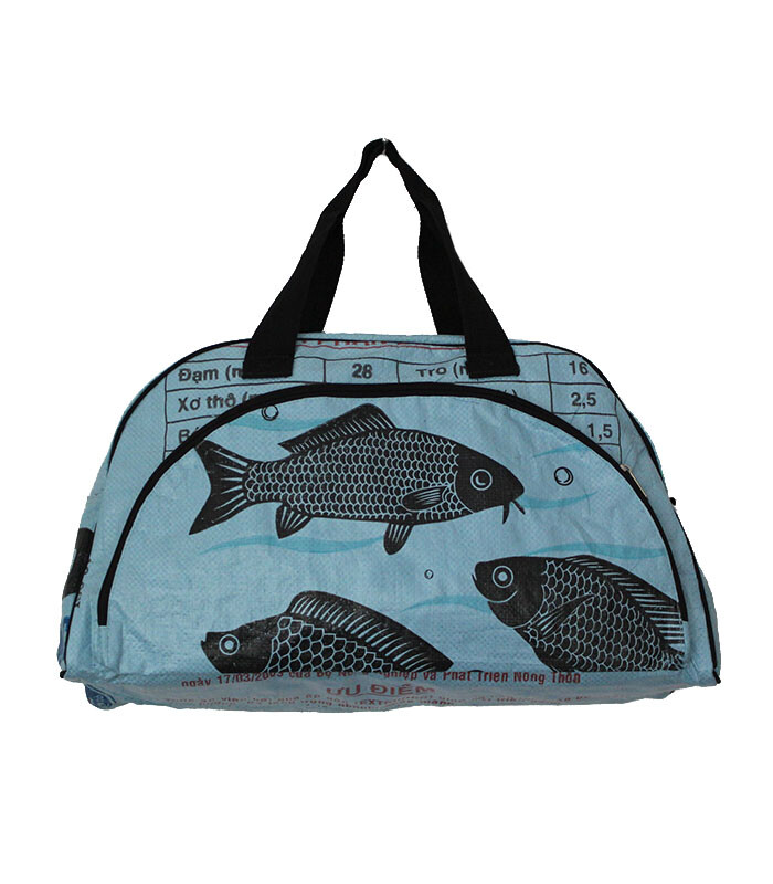 Recycled Fish Feed Deluxe Cabin Size Travel Bag Fair Trade from Cambodia