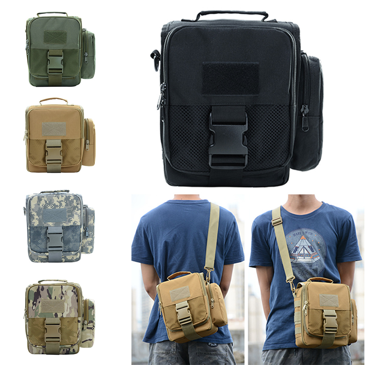​Outdoor Casual Shoulder Bag Military Fan Mountaineering Bag Portable Handbag