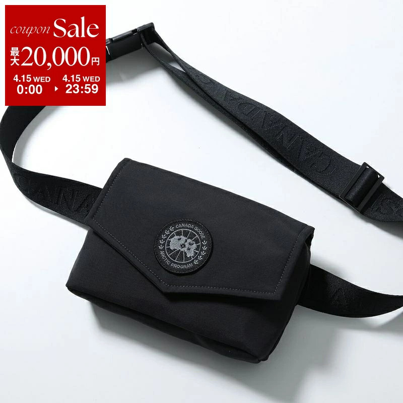 CANADA GOOSE Mini Waistpack Men’s Nylon Belt Bag with Logo Patch 9061Black-Noir