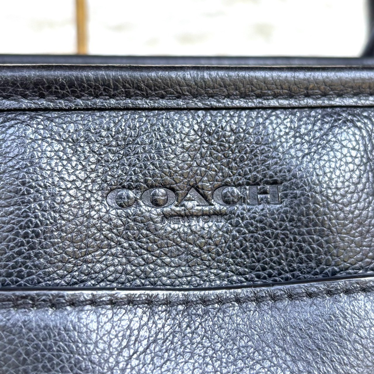 Coach Metropolitan Tote Black Pebble Leather Crossbody Bag F54758 Mens Womens