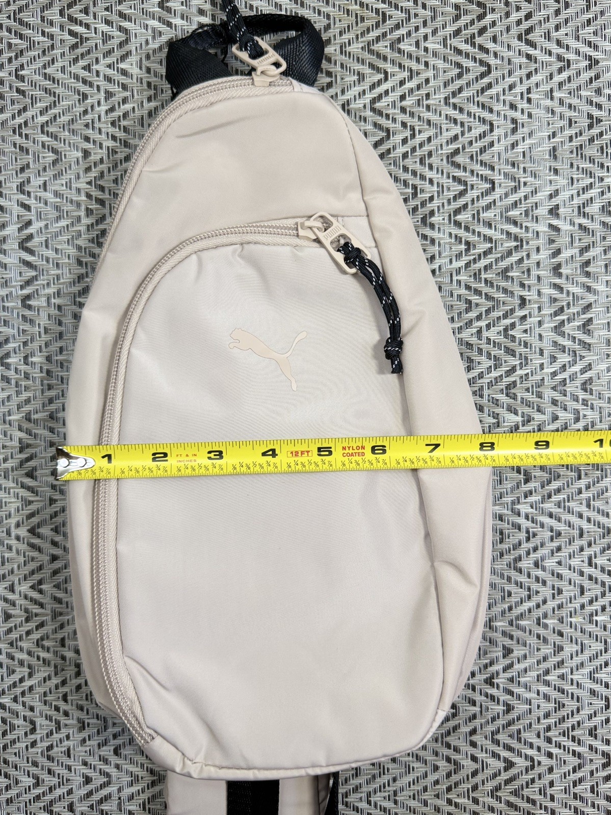 Puma Myriad Sling Bag Light Beige Crossbody Backpack Adjustable Strap NWT OS