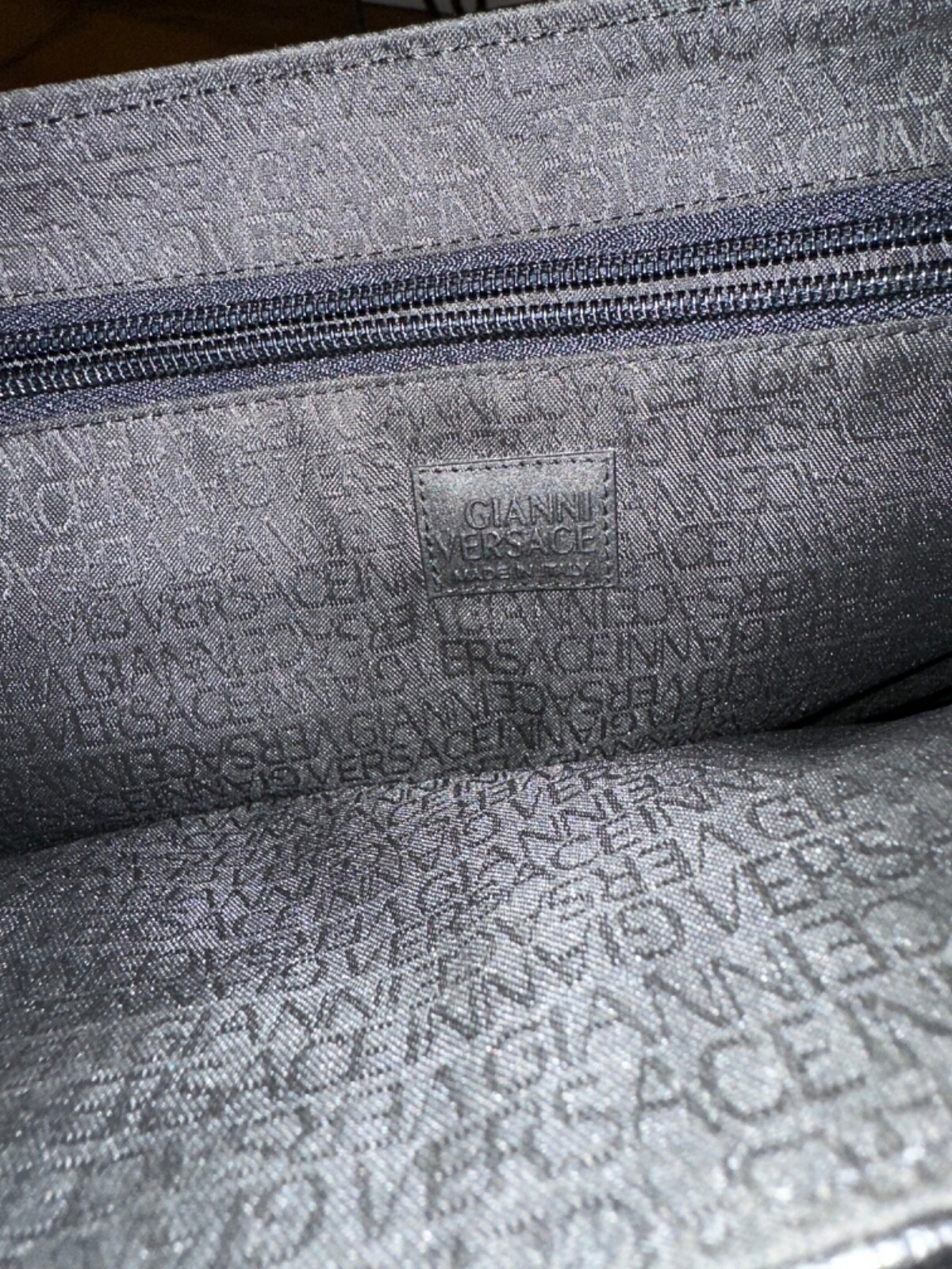 NEW VERSACE LEATHER SHOULDER BAG 13 x 17 INCHES