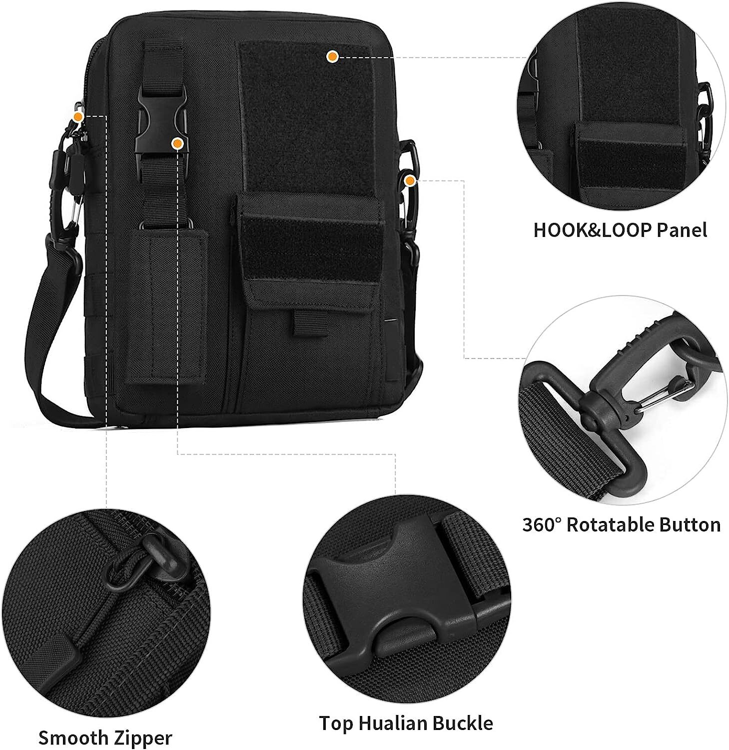 Tactical Messenger Bag MOLLE Sling Pack Briefcase Handbags Utility Carry Satchel