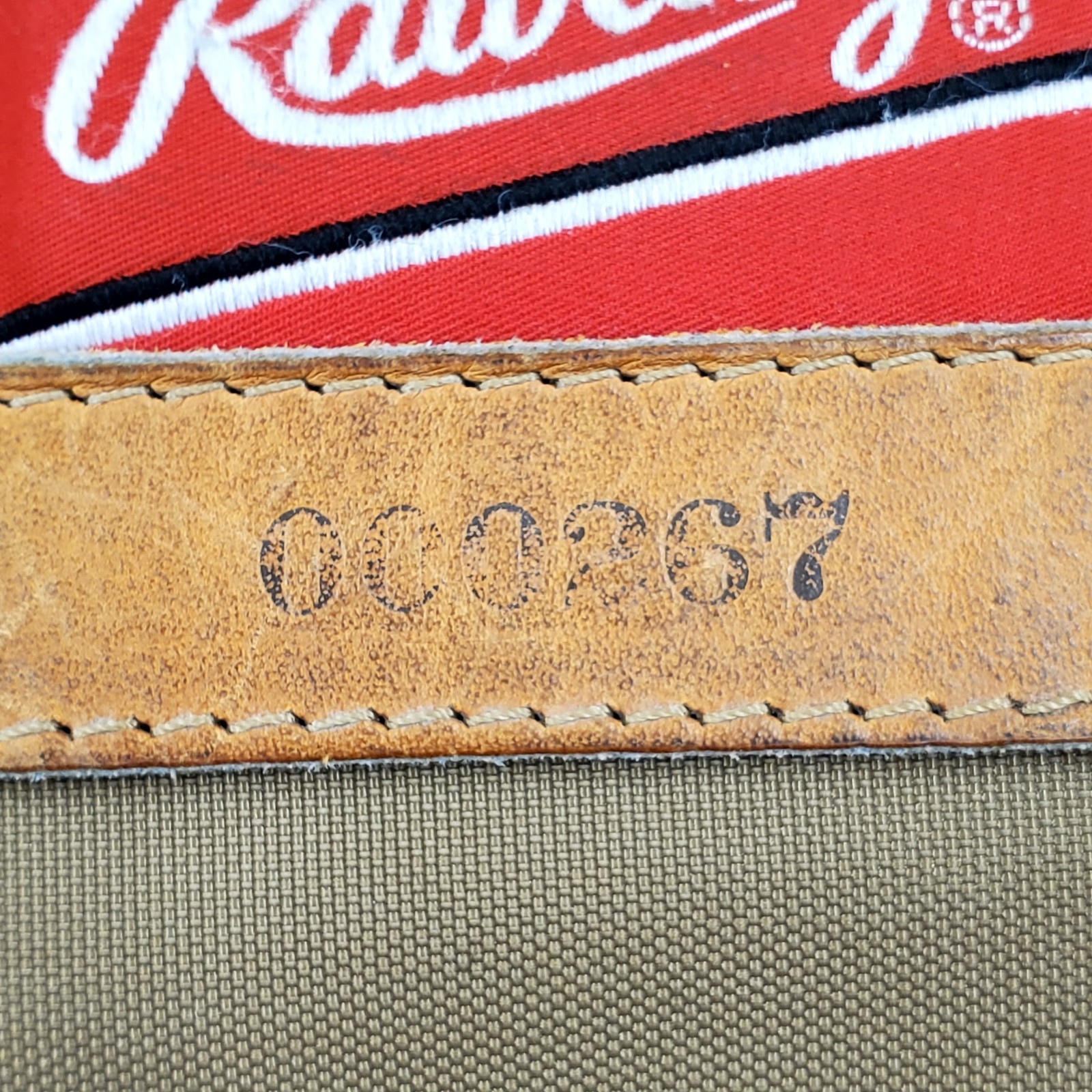 Vintage Rawlings Baseball Glove Leather Numbered Briefcase Messenger Bag RARE