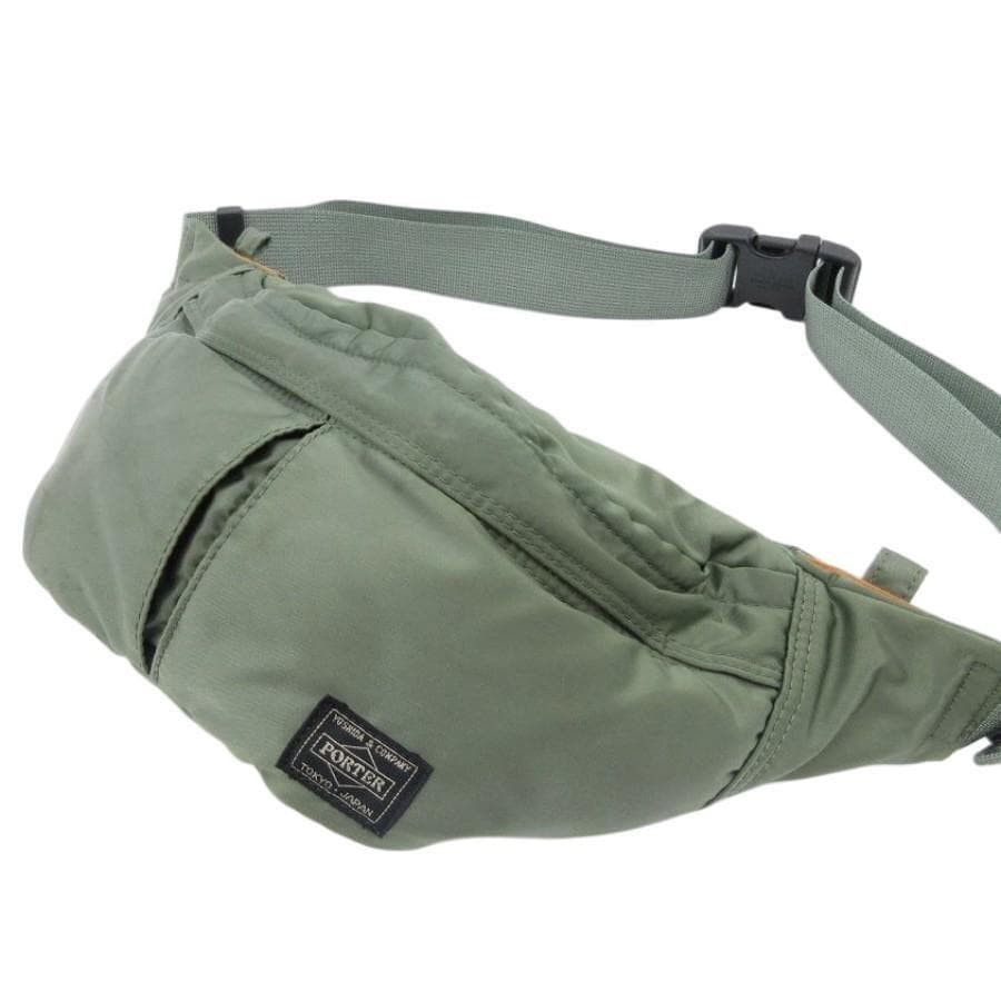Authentic Porter PORTER Tanker Body Bag Khaki Nylon Canvas Men’s 15cm x 33cm x 7