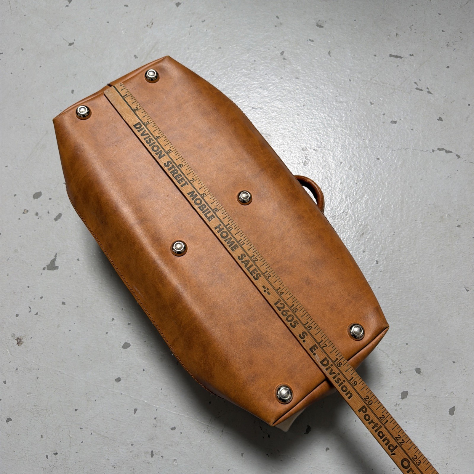 Vintage Brookstone Canvas Leather Lineman Tool Work Ranch Bag Made In USA