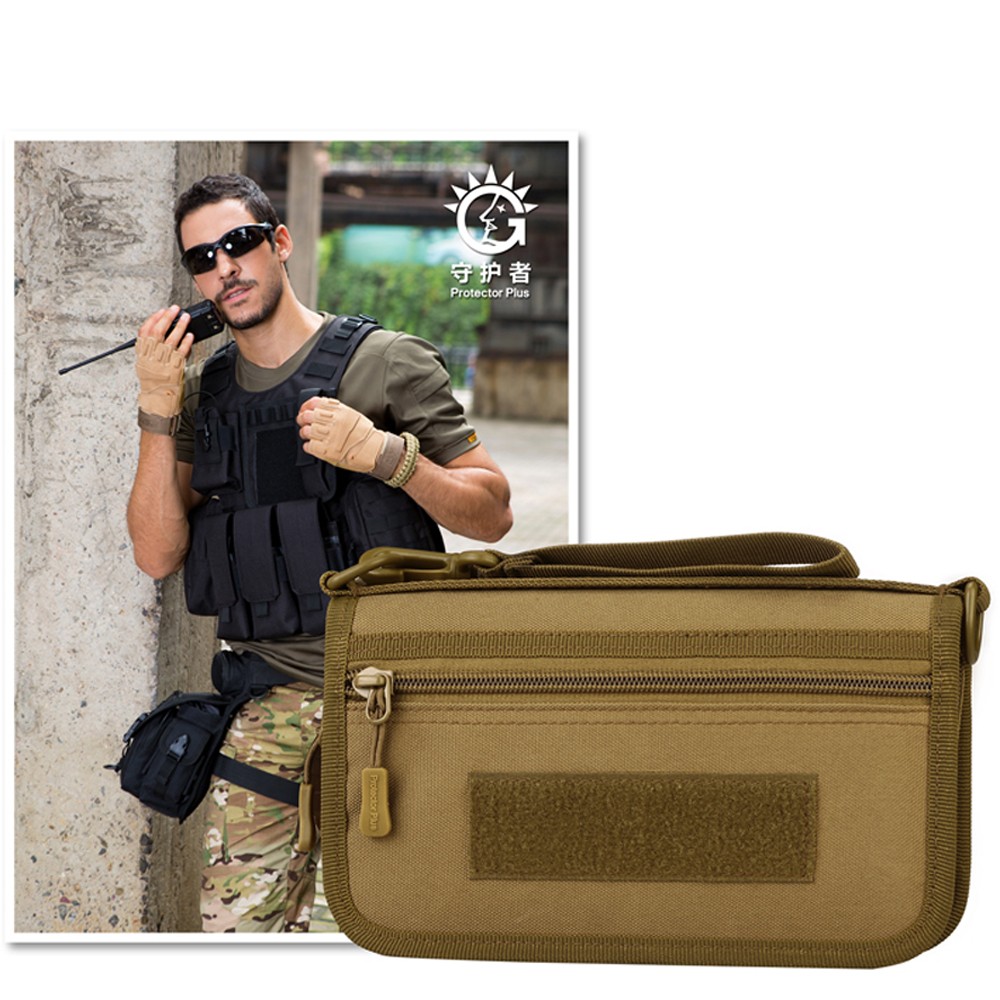 Tactical Molle Handbag Men 6inch Phone Passport Travel Wallet Hiking Nylon Purse