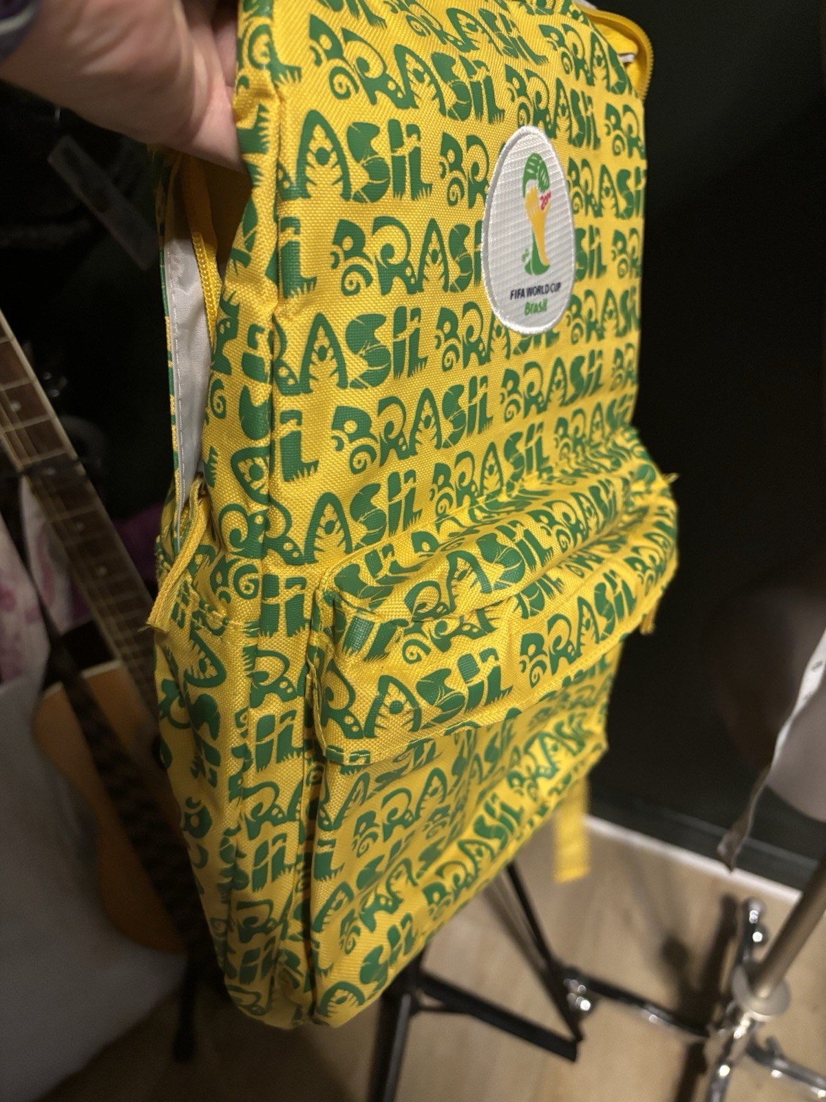 FIFA 2014 World Cup Brasil Brazil Backpack Green Yello Polyester Soccer Football