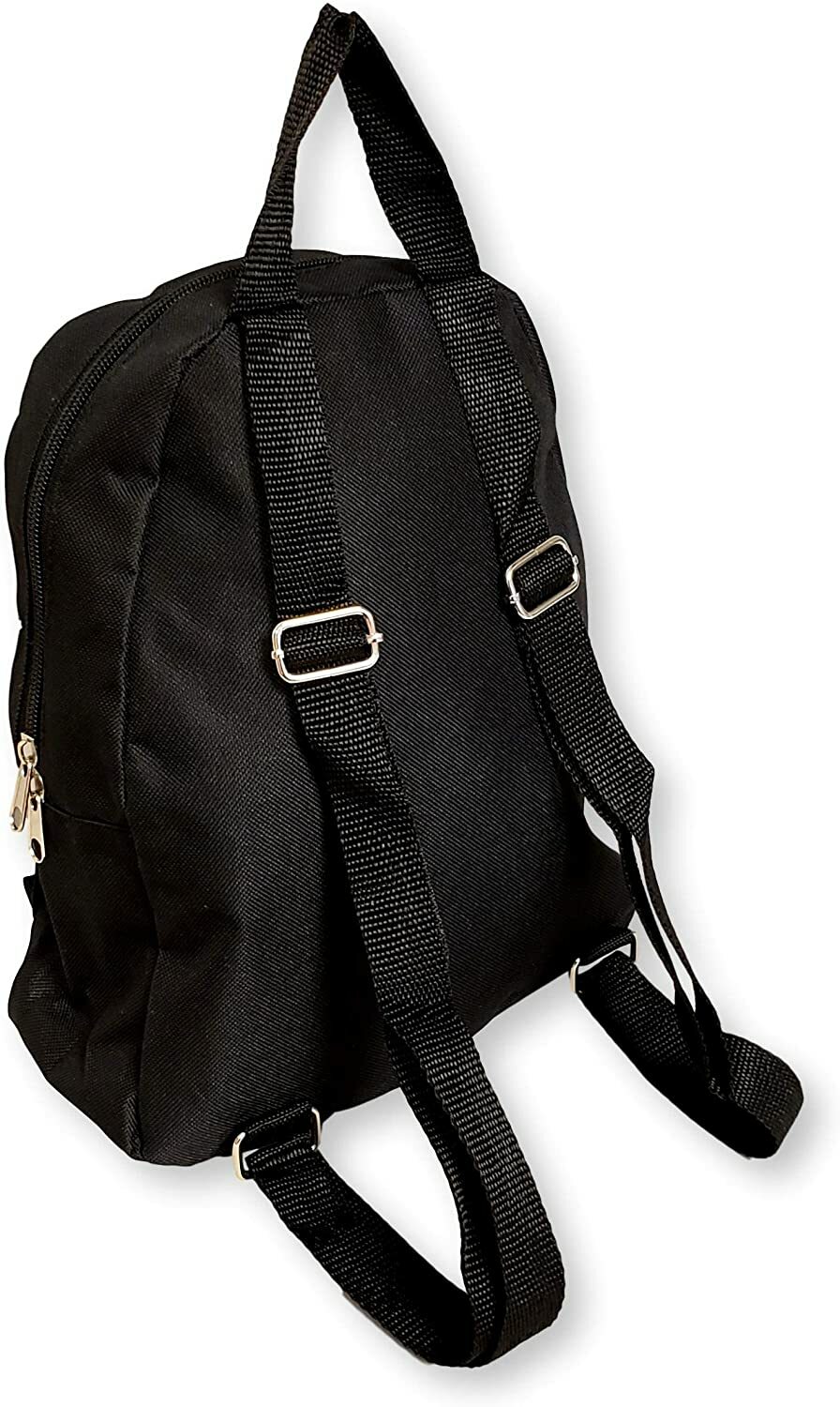 Black Small Mini Backpack Fashion School Travel Adjustable Shoulder Strap Bag