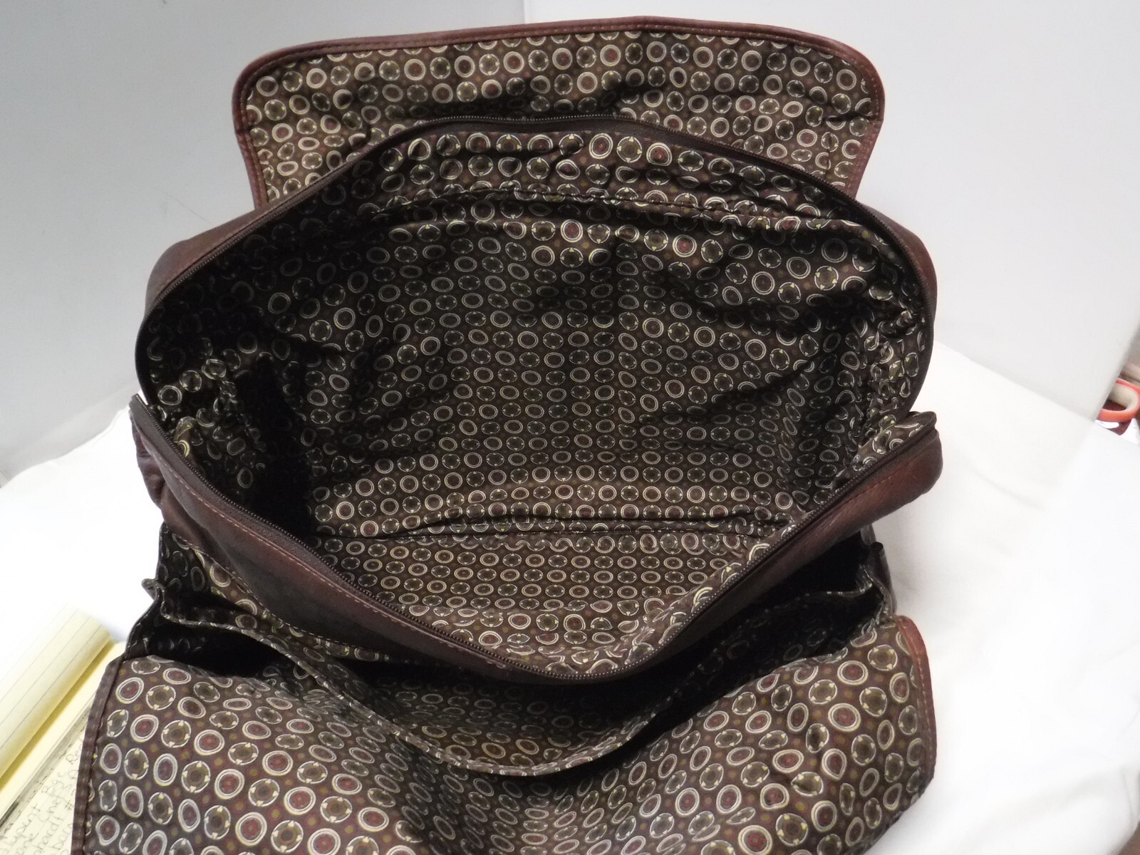PM4 Manufacturas Quintero Colombia Brown Genuine Leather Laptop Attache Tote Bag