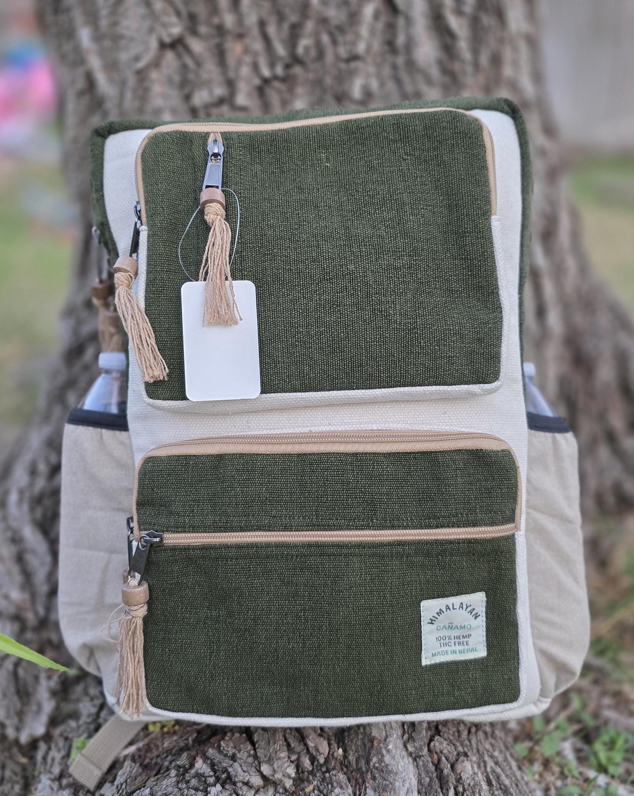 Natural Hemp Bohemian Hippy Organic Natural Cotton Gheri Handmade Vegan