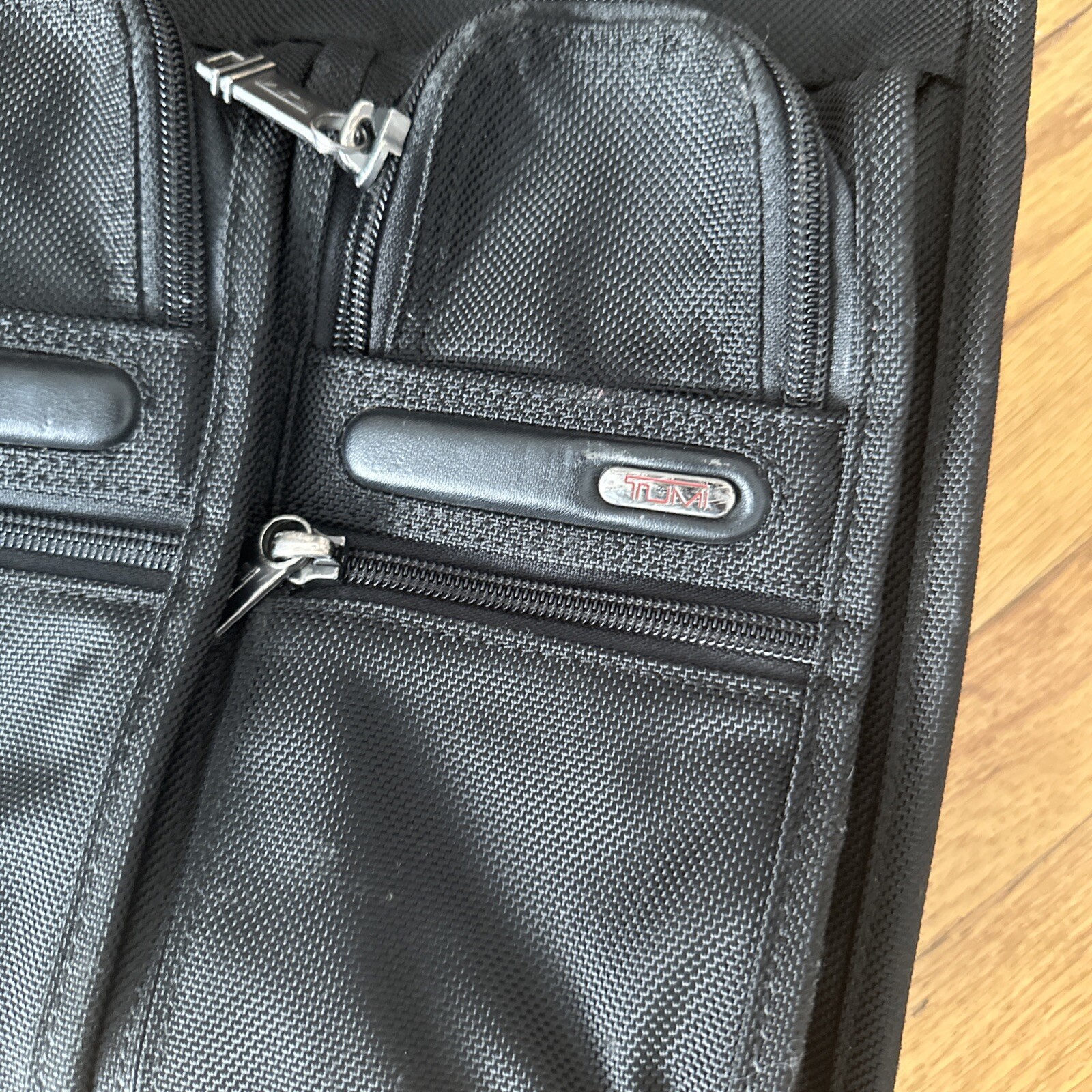 Tumi 26141D4 Alpha Black Ballistic Nylon Expandable Laptop Briefcase Bag TSA