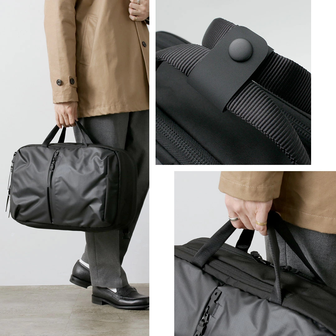 BLACK EMBER Rectangle 2-Way Pack Business Bag Backpack Men’s 23L 16-inch Nylon