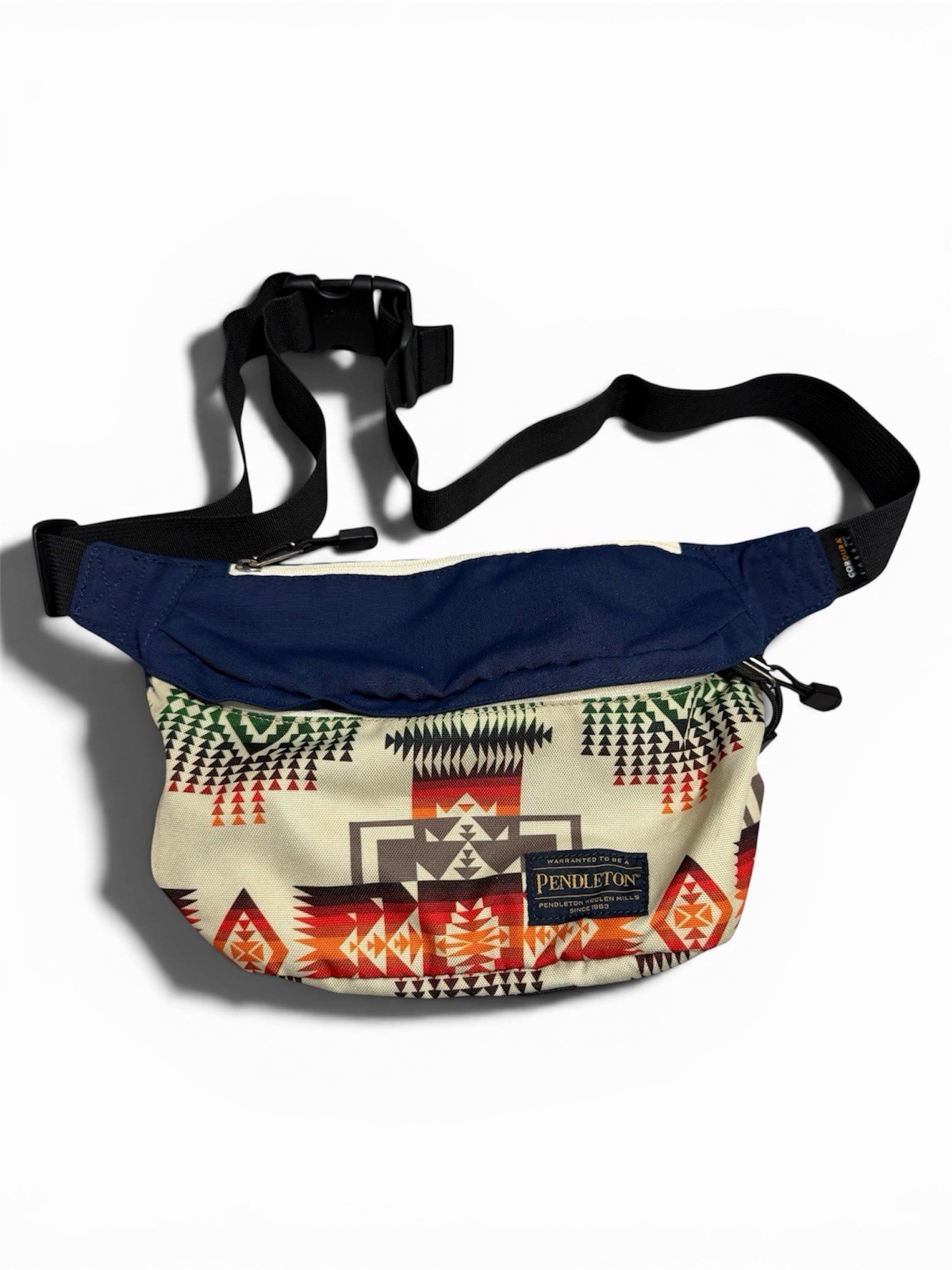 Pendleton Woolen Mills Waist Pack Hip Bag Aztec Geometric Print Cordura Fabric