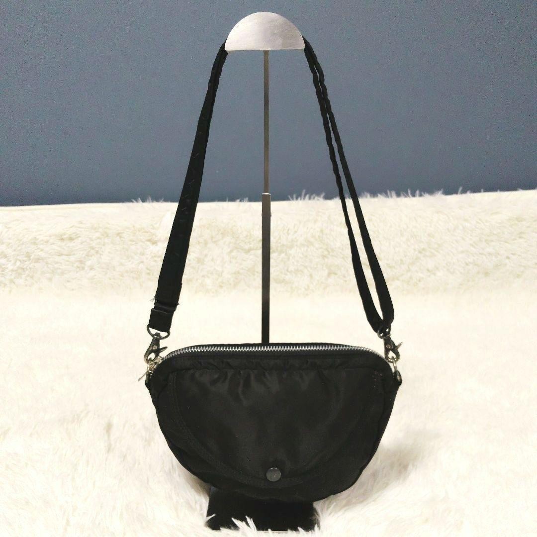 Authentic PORTER TANKER Oval Shoulder Bag Nylon Black 18cm x 25cm x 9cmPorter