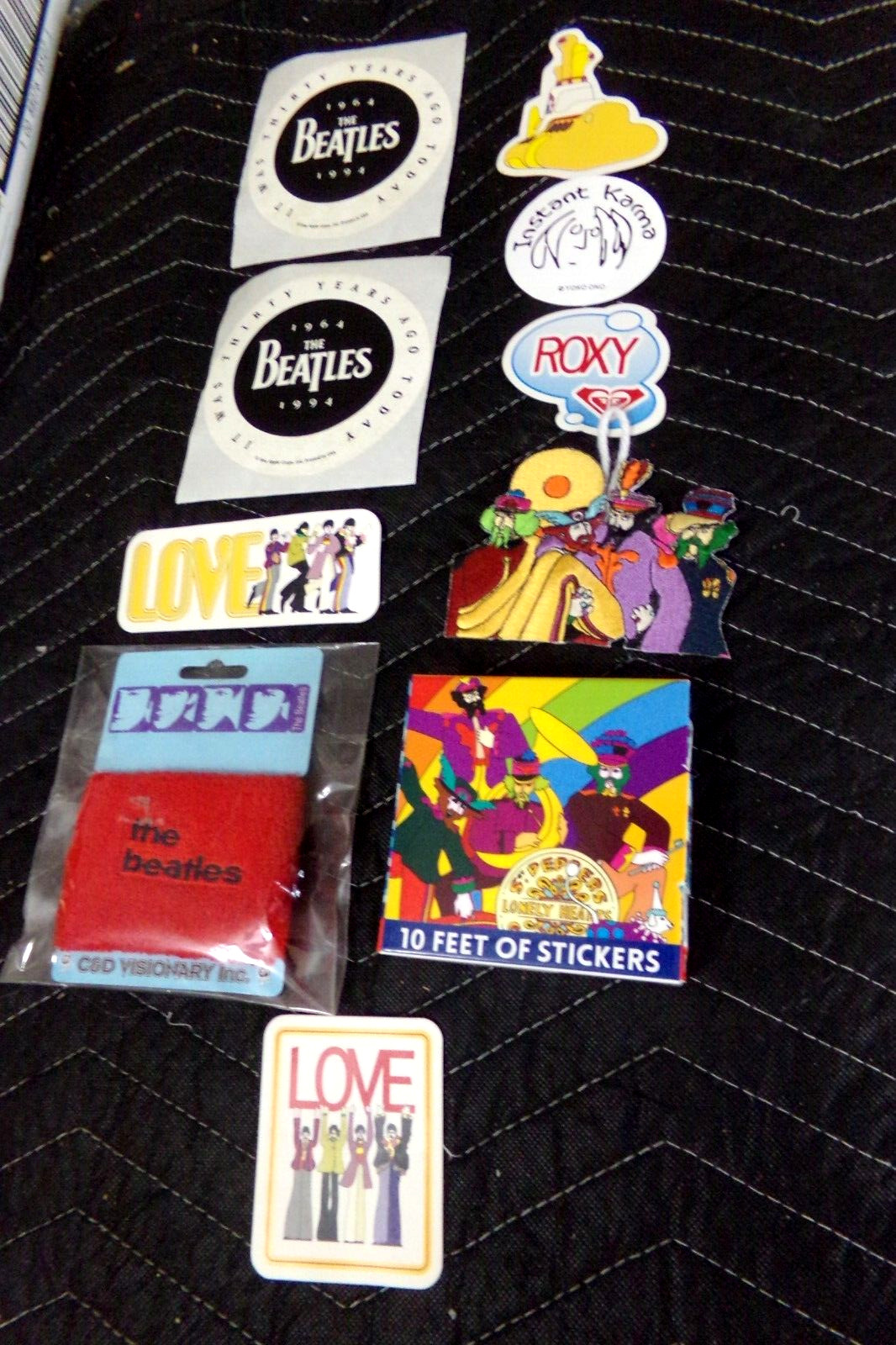 The Beatles – Guitar Picks – Patch -Stickers -Fake Lennon Glasses and MORE