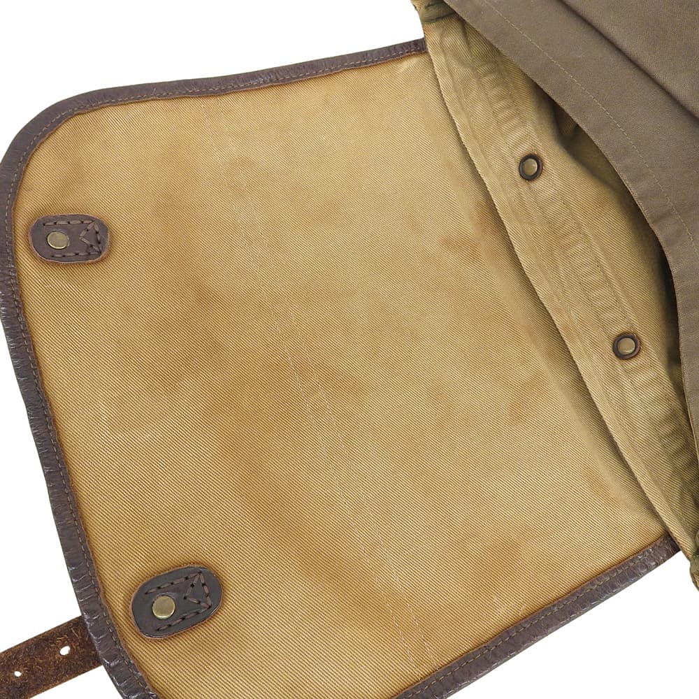 RRL Double RL Canvas Leather Messenger Bag Shoulder Men Brown Metal Ralph Lauren