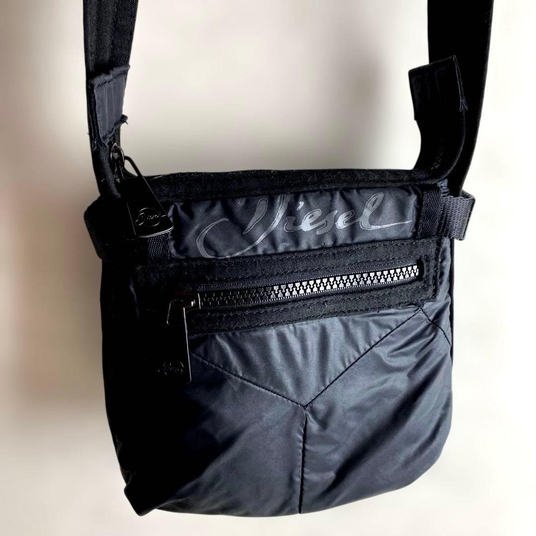 Diesel Men Vintage Archive Shoulder Bag Zipper 16x16cm Luxury Stylish Casual ITA