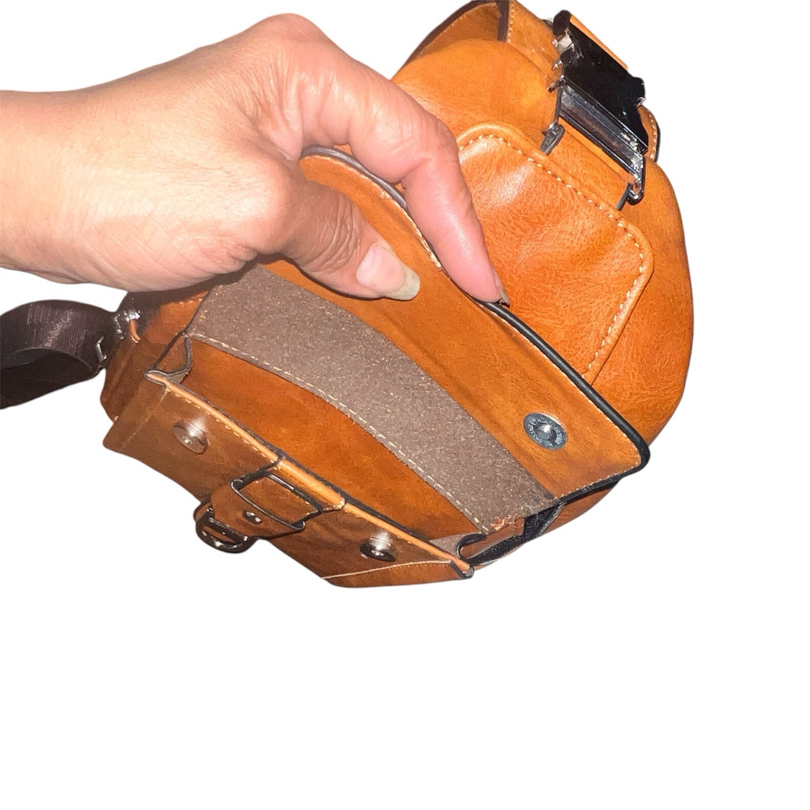 Weixier Casual Men’s One-shoulder, Messenger Bag, Men’s Bag, Korean Version Tan