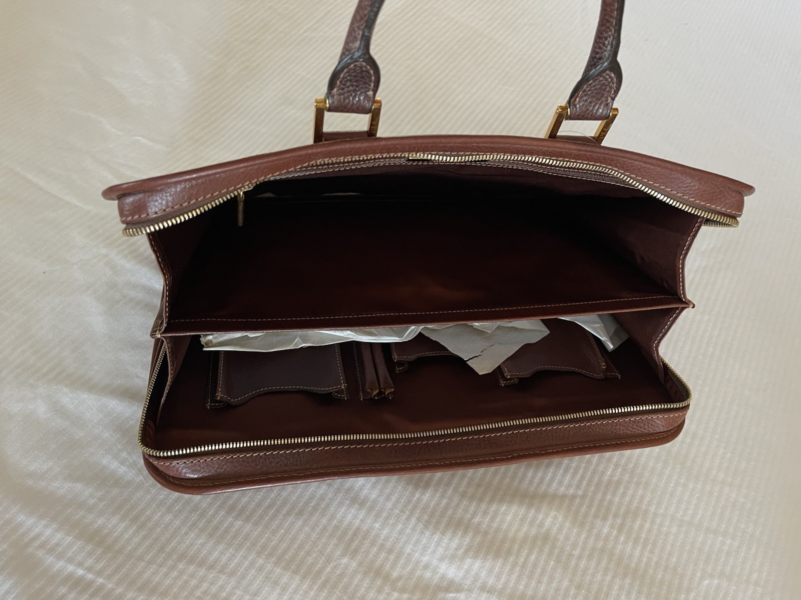 Cole Haan Collection Special Edition Drop Handle Laptop Clutch,saddle Tan, Mens