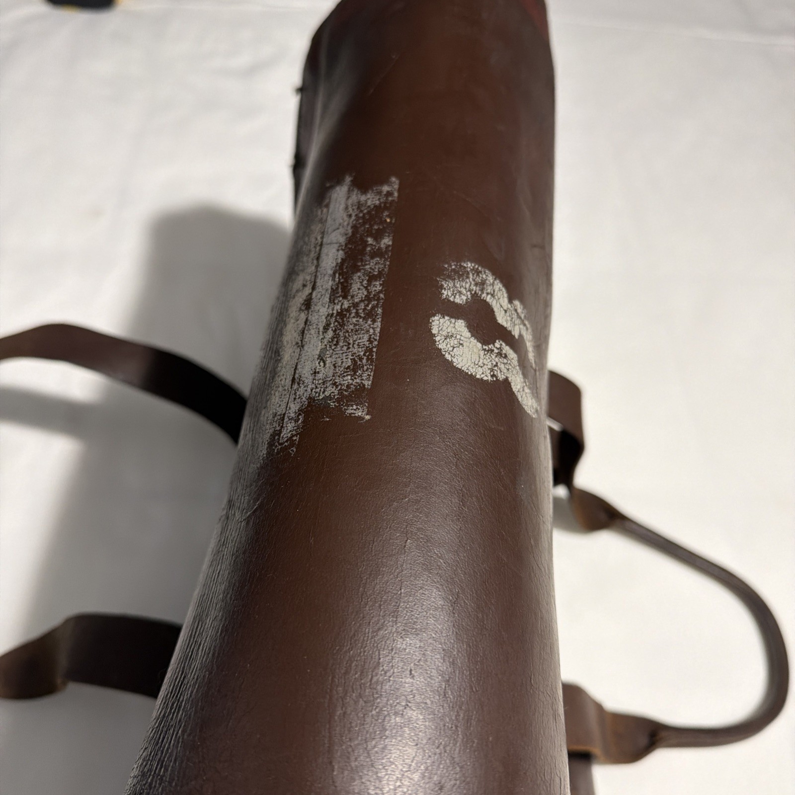 Vintage US Military Pilots Briefcase Brown Leather Briefcase Bag Movie Prop