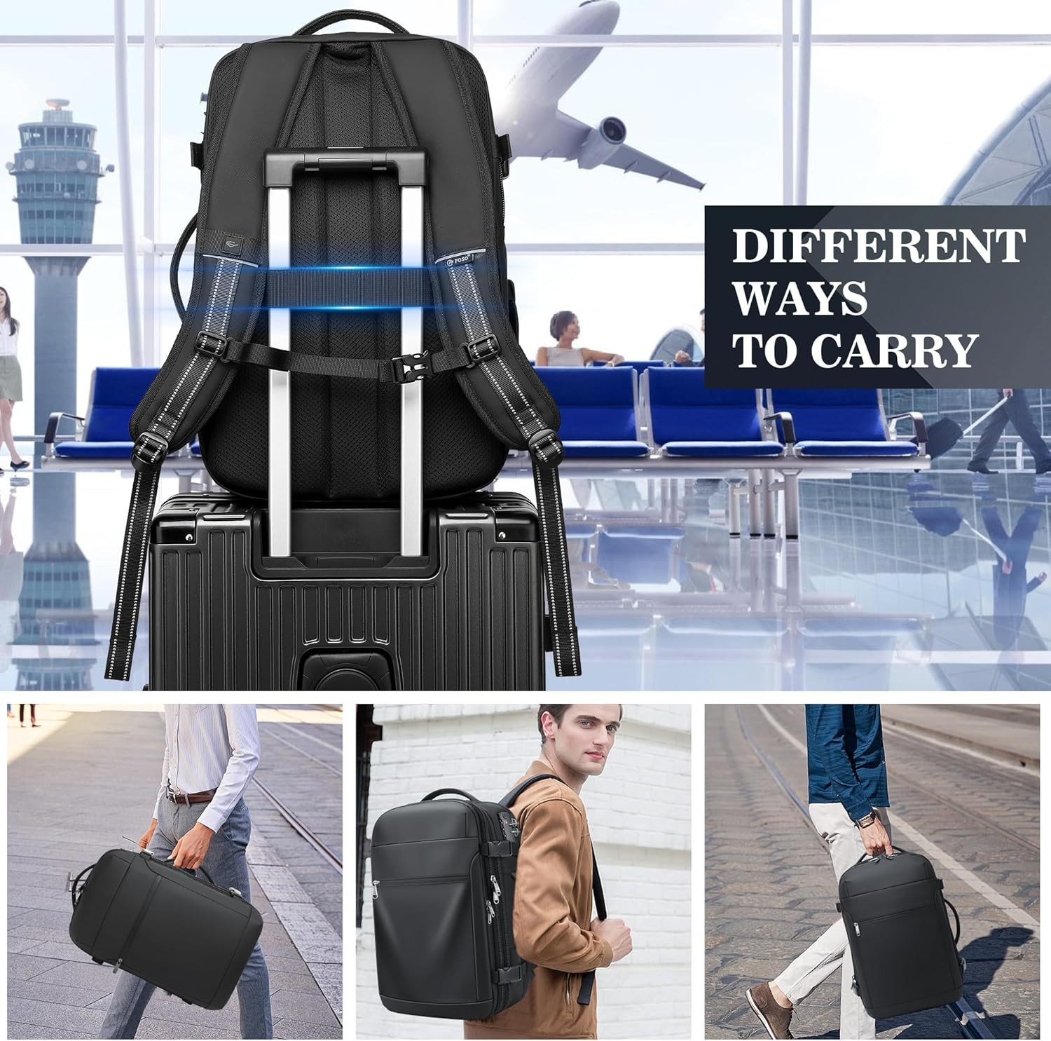 Water-Resistant Expandable Vacuum Backpack – Perfect for Travel & Business