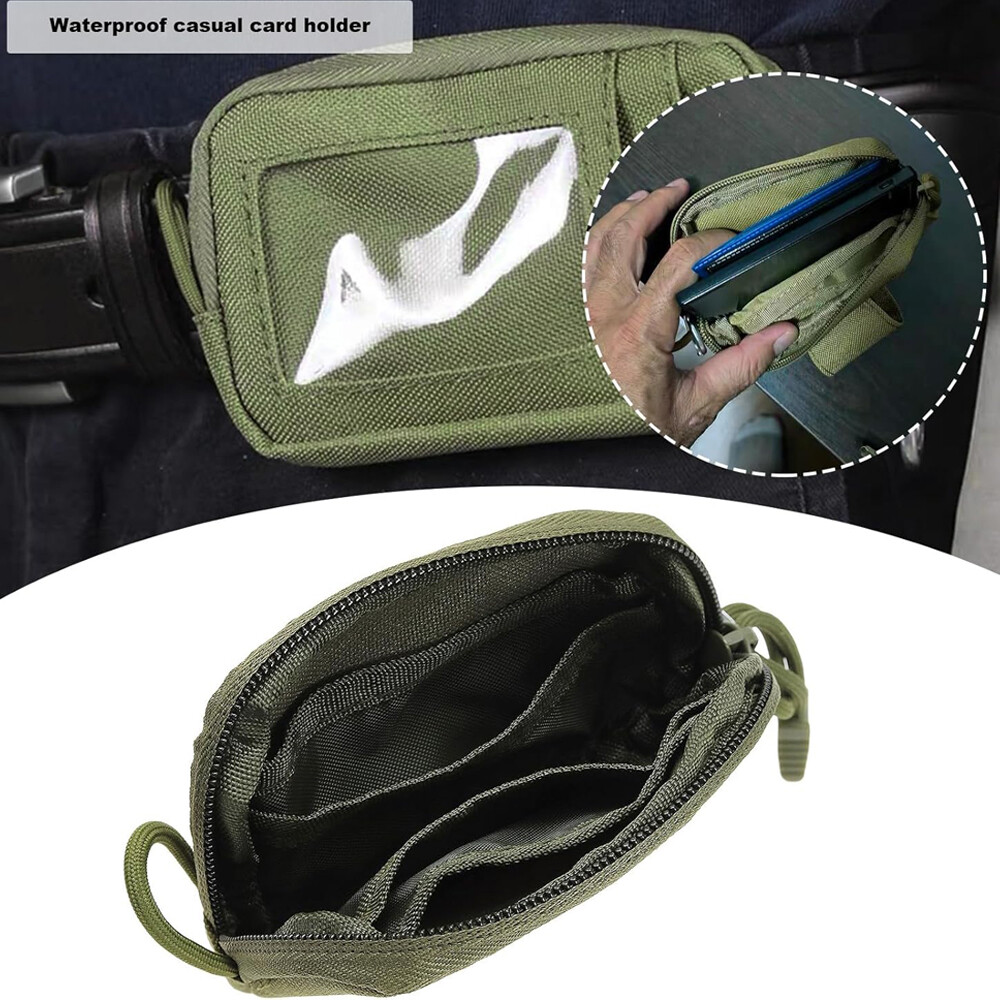 Tactical EDC Pouch Card Key Wallet Bag Zipper Coin Purse Military Mini Waist Bag