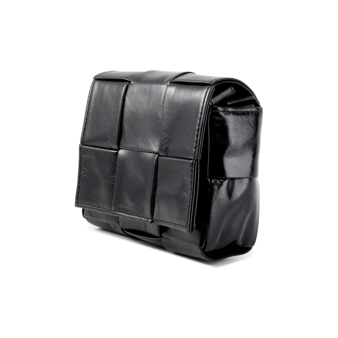 Bottega Veneta Introeccio Woven Magnetic Buckle Wallet Mini Men’s 4.7×1.5×3 in