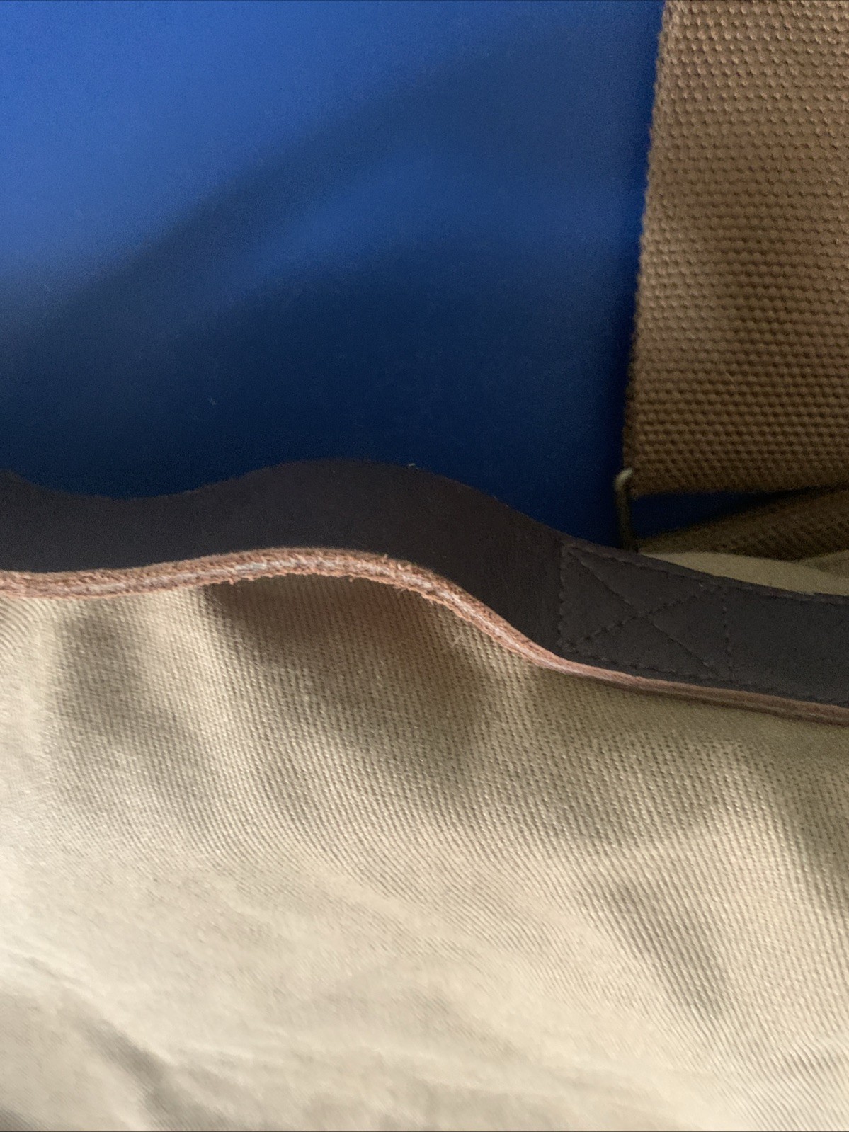J Crew Dry Goods Abingdon Canvas Messenger Bag Cotton Leather Trim Shoulder Bag