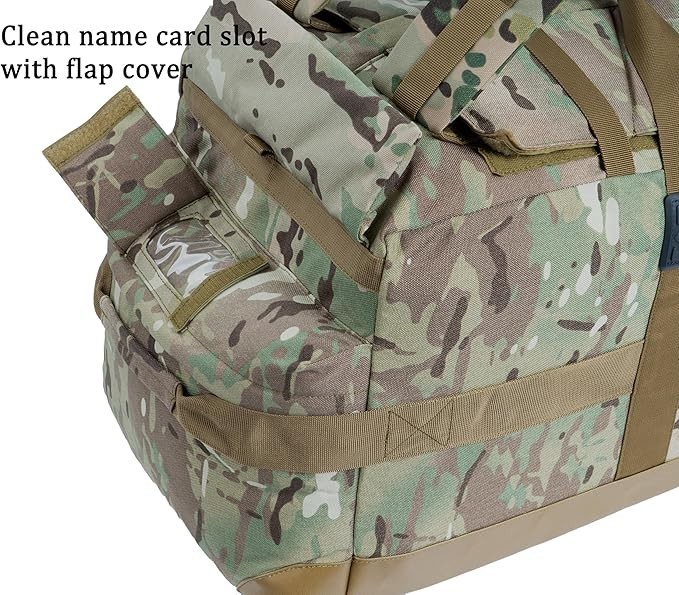 BACKFERRY 85L Tactical Military Duffle Bag Backpack Field Gear Equipment AT Camo