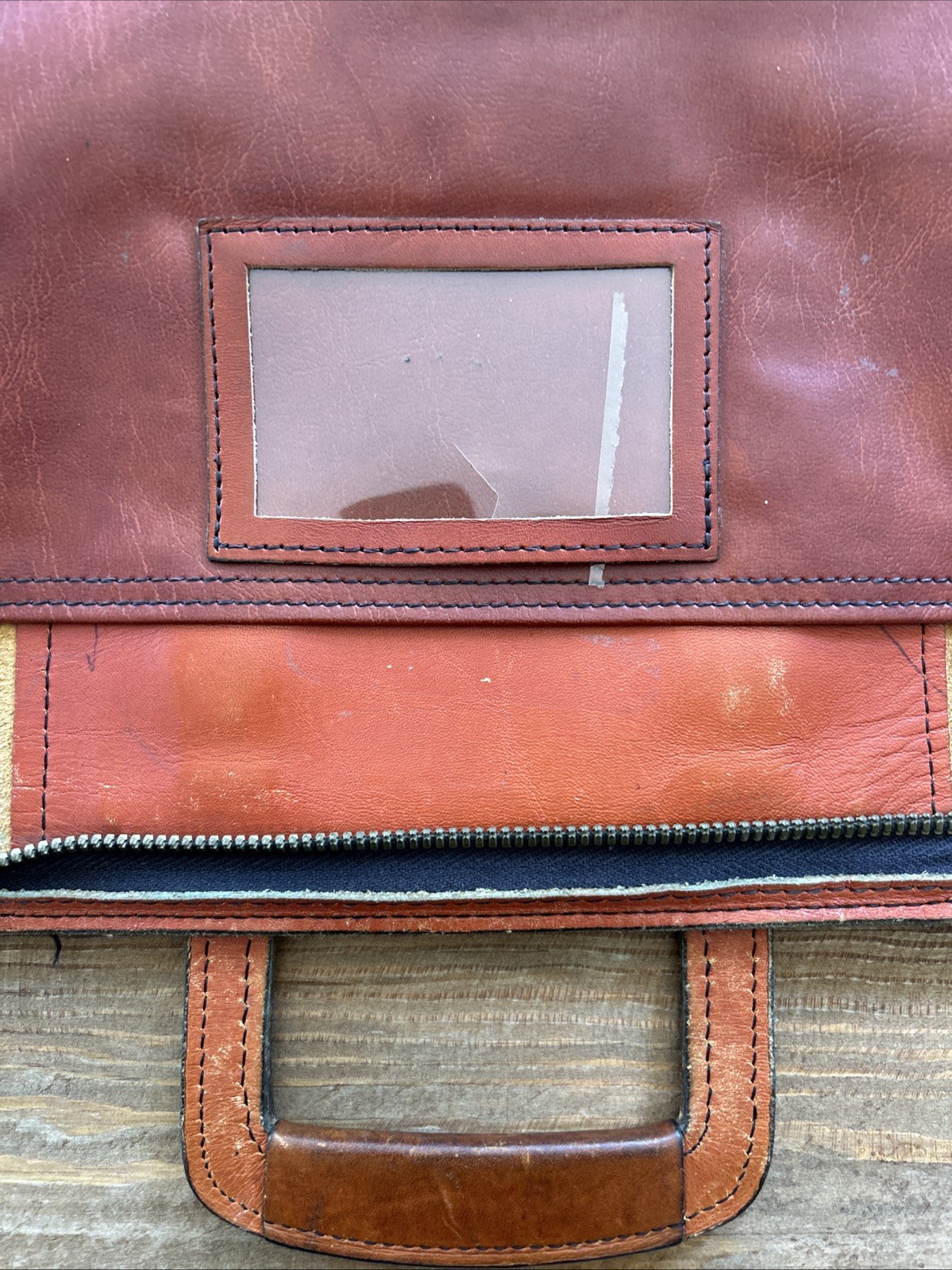 Vintage Schlesinger Brothers Leather Soft Briefcase Slim Profile Amazing patina