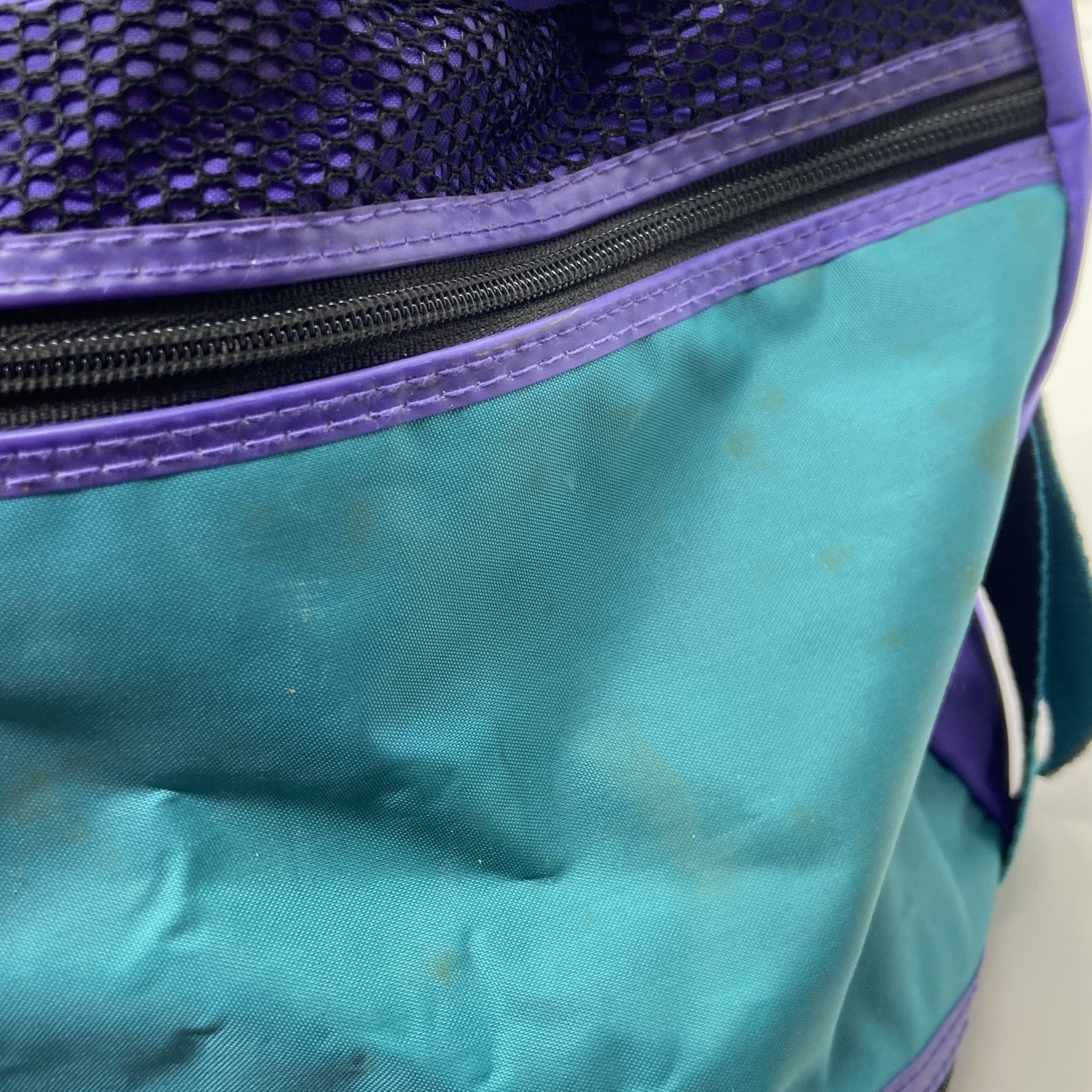 VTG 90s Sammies/Samsonite Large Oversized Duffle Bag Y2K Purple Teal Color Block