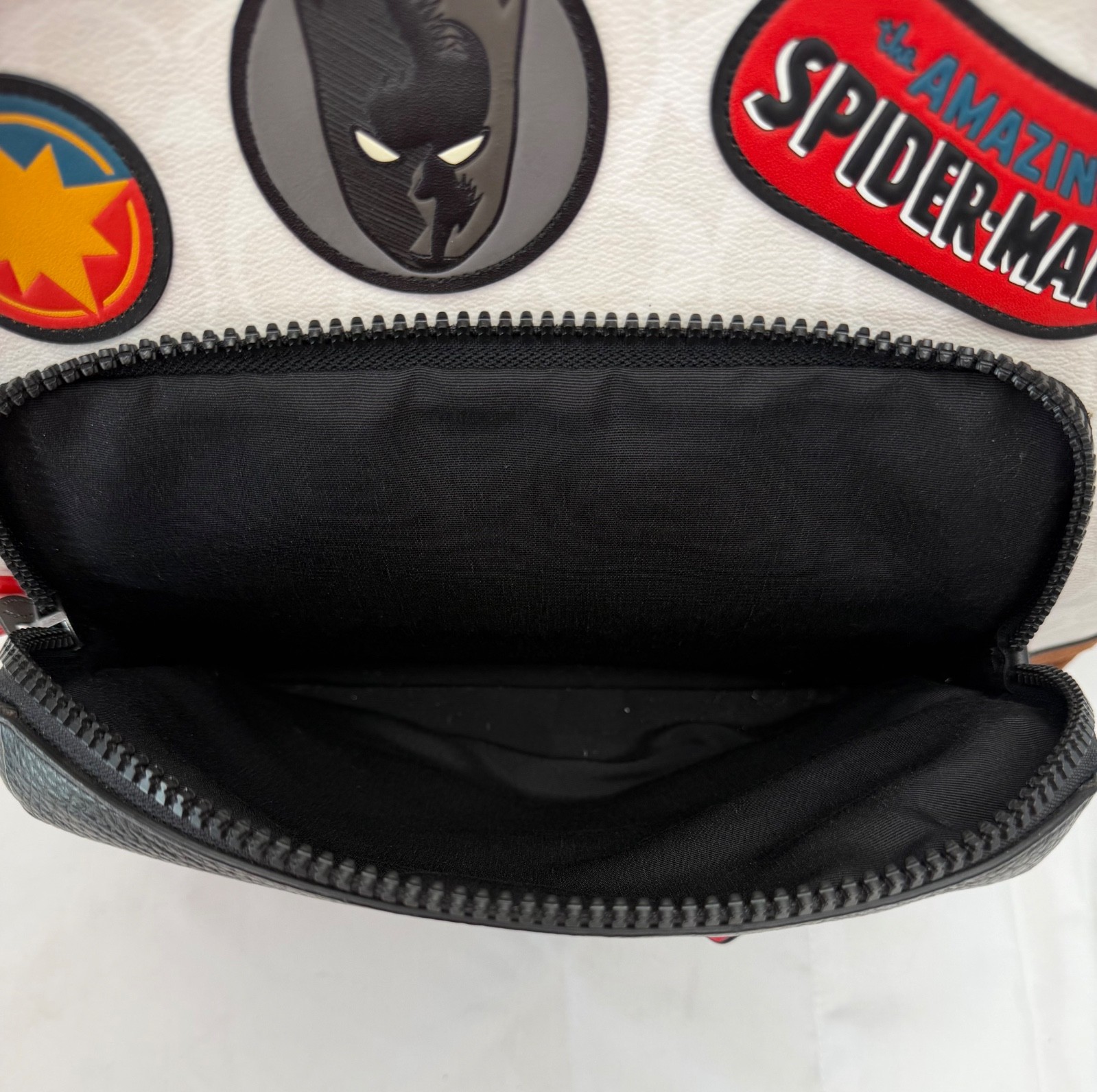 Coach x Marvel Captain America Spider-Man Backpack Leather – Has Small Stain