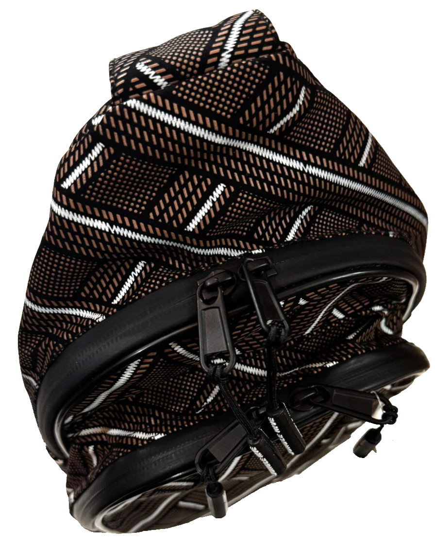 JUNGLE HIVE SMELL PROOF CROSSBODY SLING BAG BROWN GEOMETRIC HANDY FUNCTIONAL NEW
