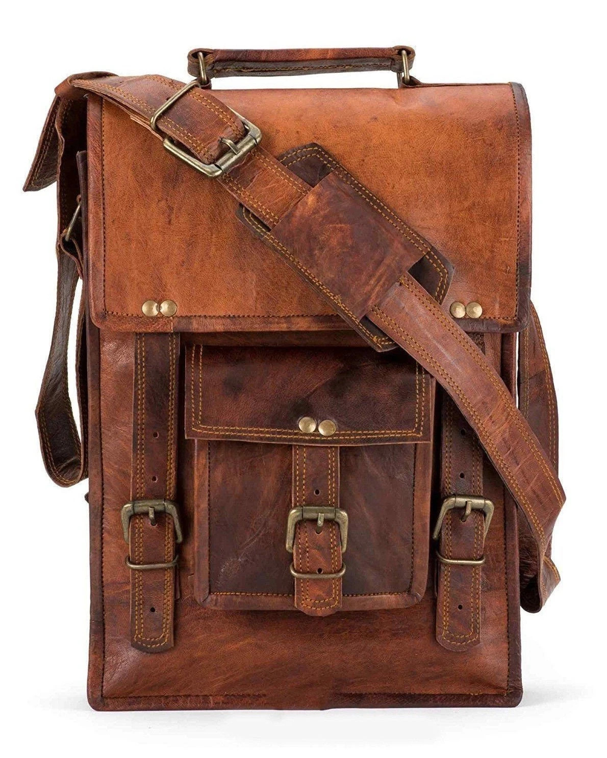 Handmade Genuine Leather Messenger Sleek Bag Men’s Shoulder Satchel