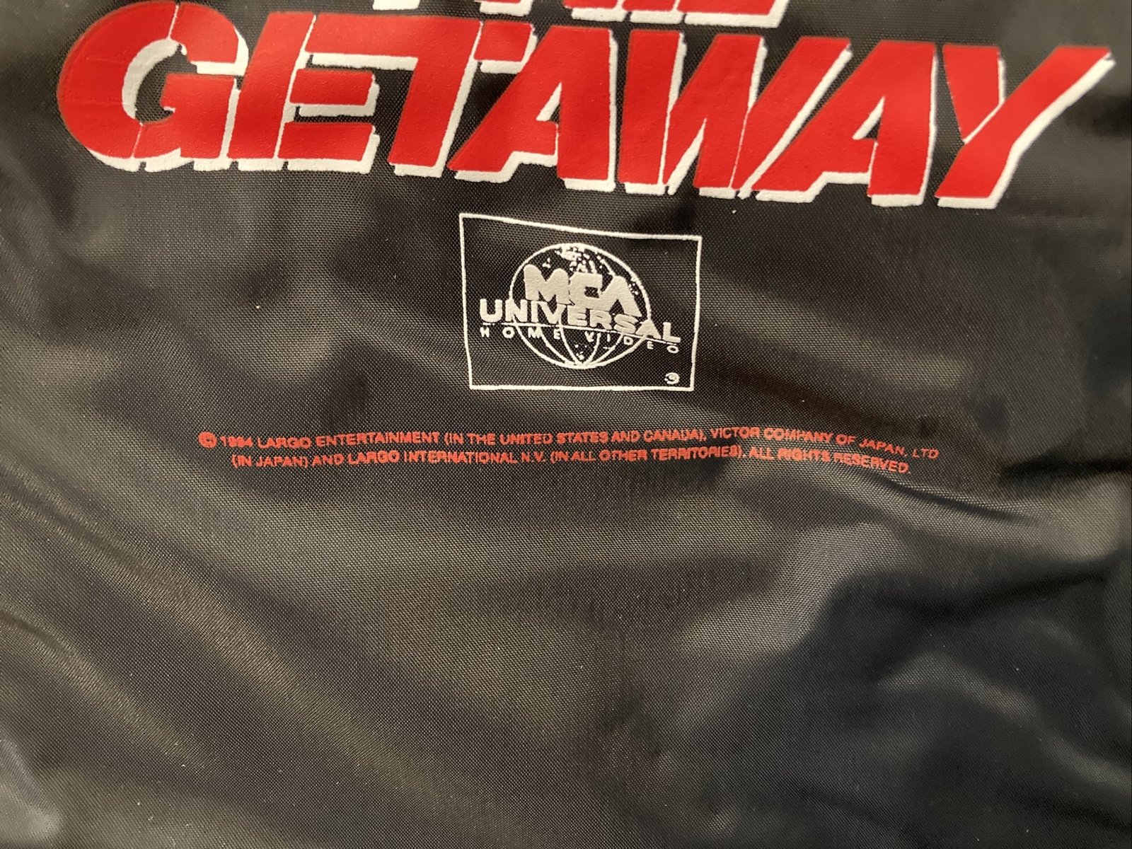 Vintage 1994 The Getaway Movie Promo Gym Duffle Bag MCA Universal Home Video NEW