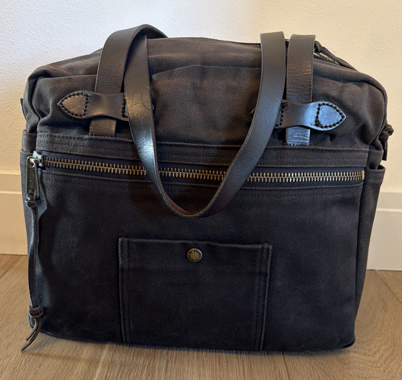 Vintage Filson 70048 Black Rugged Twill Tote Bag | Made in USA | Rare Sample