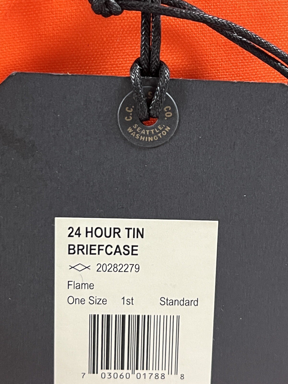 FILSON 24-HOUR TIN CLOTH BRIEFCASE FLAME NWT