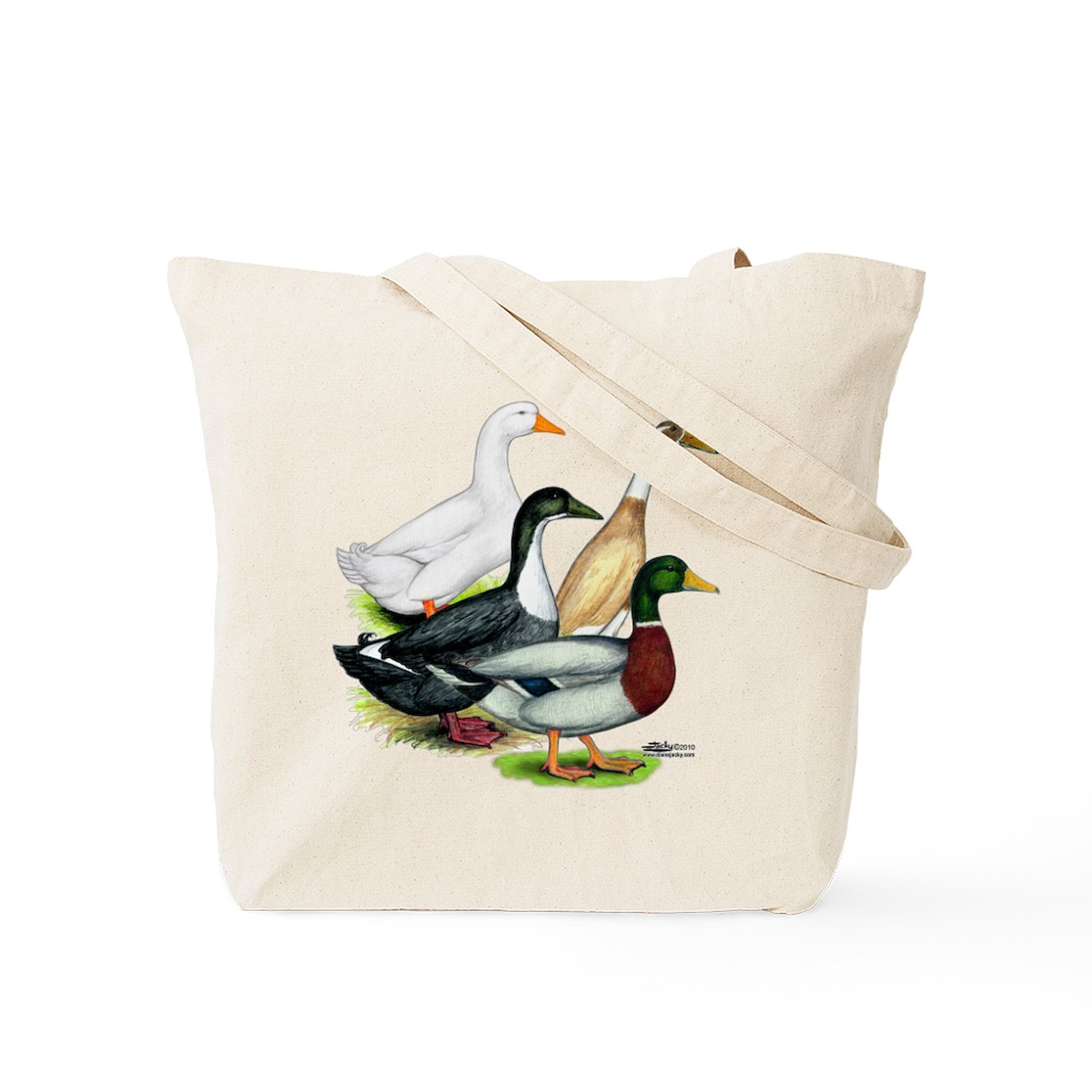 CafePress Duck Quartet Natural Canvas Tote Bag, Cloth Shopping Bag (507737270)